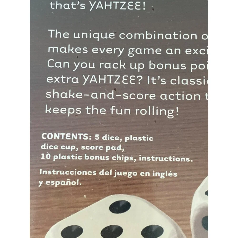 Yahtzee Game Hasbro Milton Bradley Parker Bros 2005 Brand New Factory Sealed